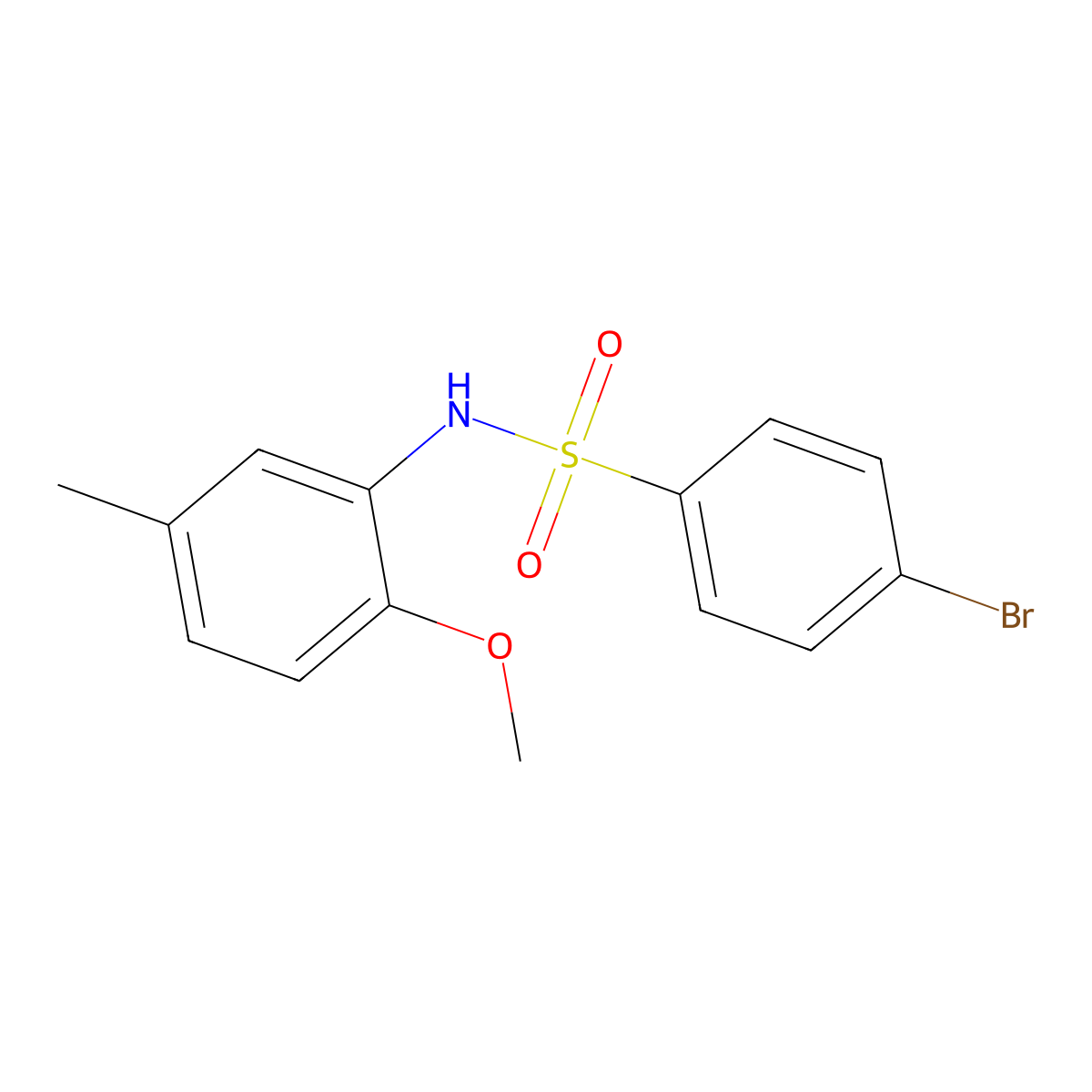 4-bromo-N-(2-methoxy-5-methylphenyl)benzenesulfonamide molecular structure, CAS 349122-26-5