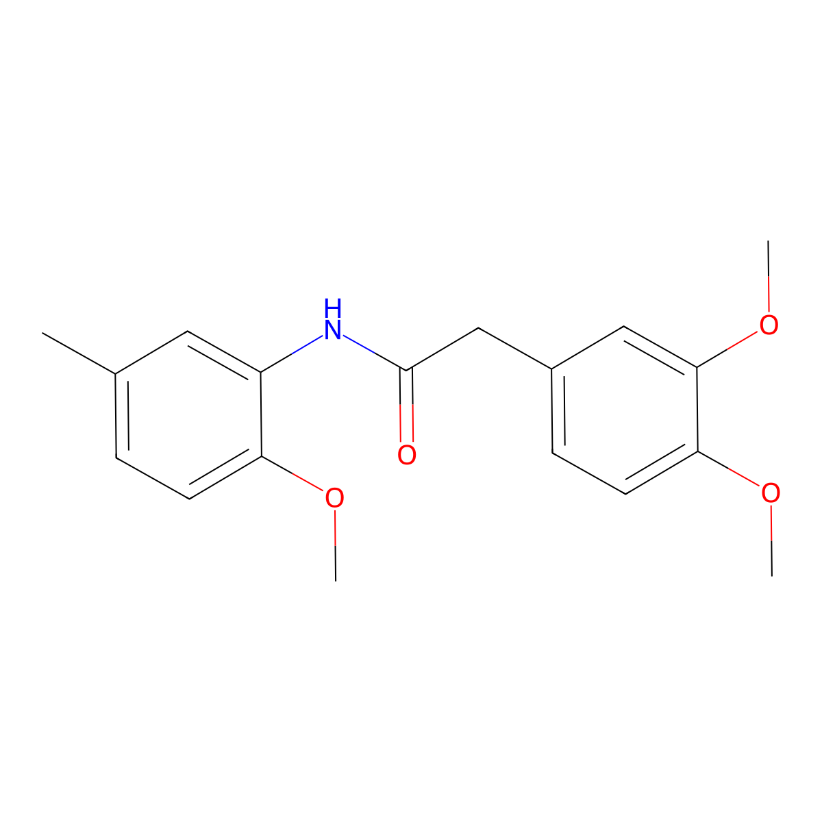2-(3,4-dimethoxyphenyl)-N-(2-methoxy-5-methylphenyl)acetamide molecular structure, CAS 349122-31-2