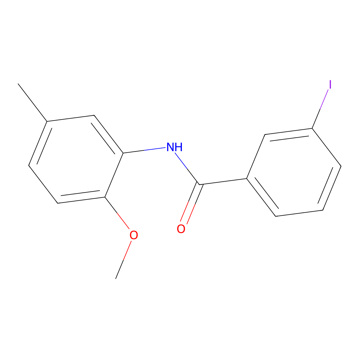 3-iodo-N-(2-methoxy-5-methylphenyl)benzamide molecular structure, CAS 349122-54-9