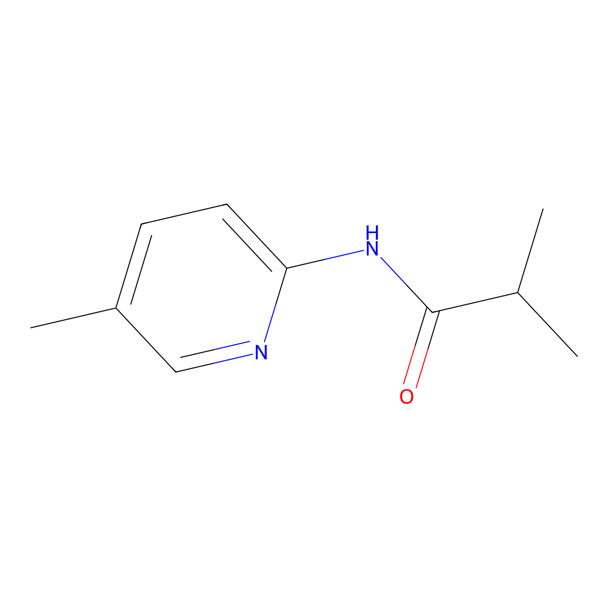 2-methyl-N-(5-methylpyridin-2-yl)propanamide molecular structure, CAS 349124-22-7