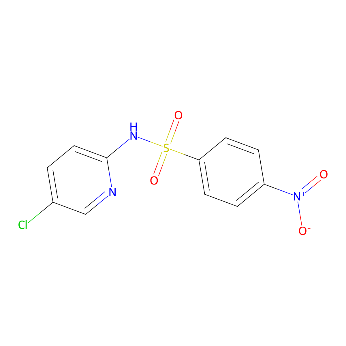 N-(5-Chloro-2-pyridinyl)-4-nitrobenzenesulfonamide molecular structure, CAS 349124-72-7