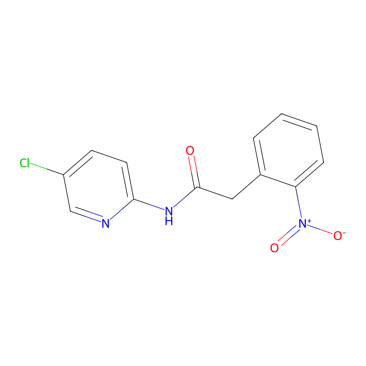 N-(5-chloropyridin-2-yl)-2-(2-nitrophenyl)acetamide molecular structure, CAS 349124-95-4