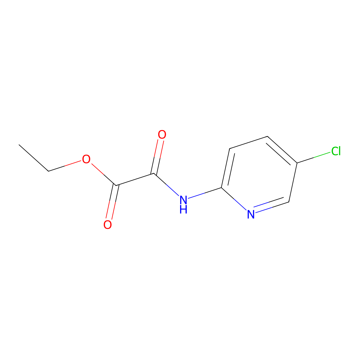 Ethyl 2-((5-chloropyridin-2-yl)amino)-2-oxoacetate molecular structure, CAS 349125-08-2