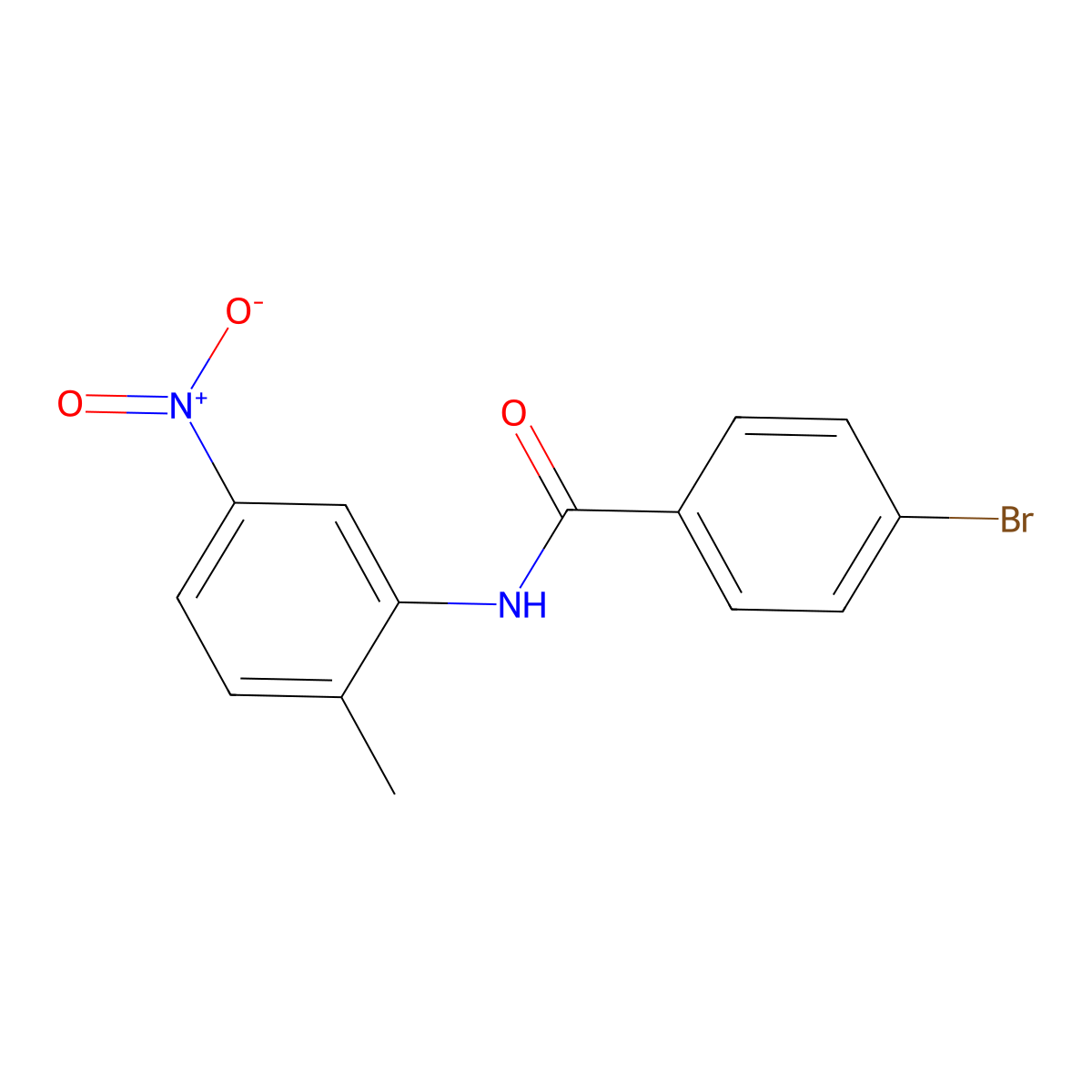 4-bromo-N-(2-methyl-5-nitrophenyl)benzamide molecular structure, CAS 349125-21-9