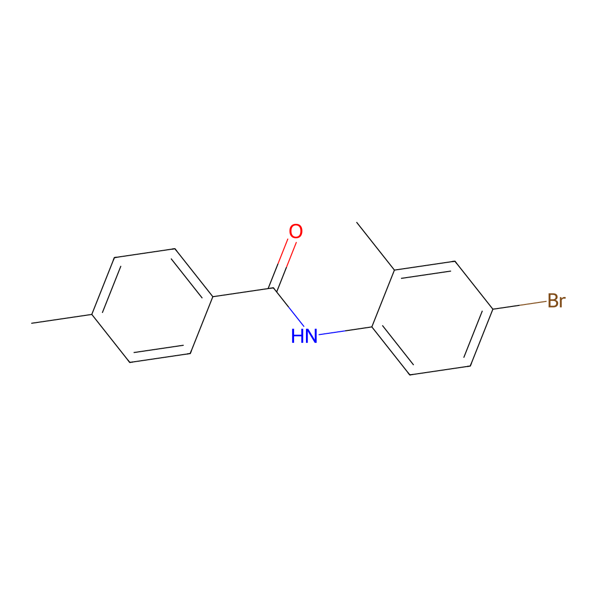 N-(4-bromo-2-methylphenyl)-4-methylbenzamide molecular structure, CAS 349125-26-4