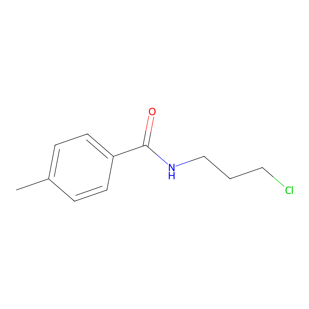 N-(3-chloropropyl)-4-methylbenzamide molecular structure, CAS 349125-27-5