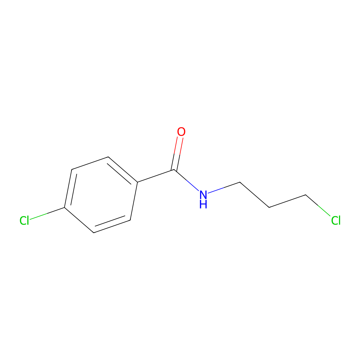 4-chloro-N-(3-chloropropyl)benzamide molecular structure, CAS 349125-36-6