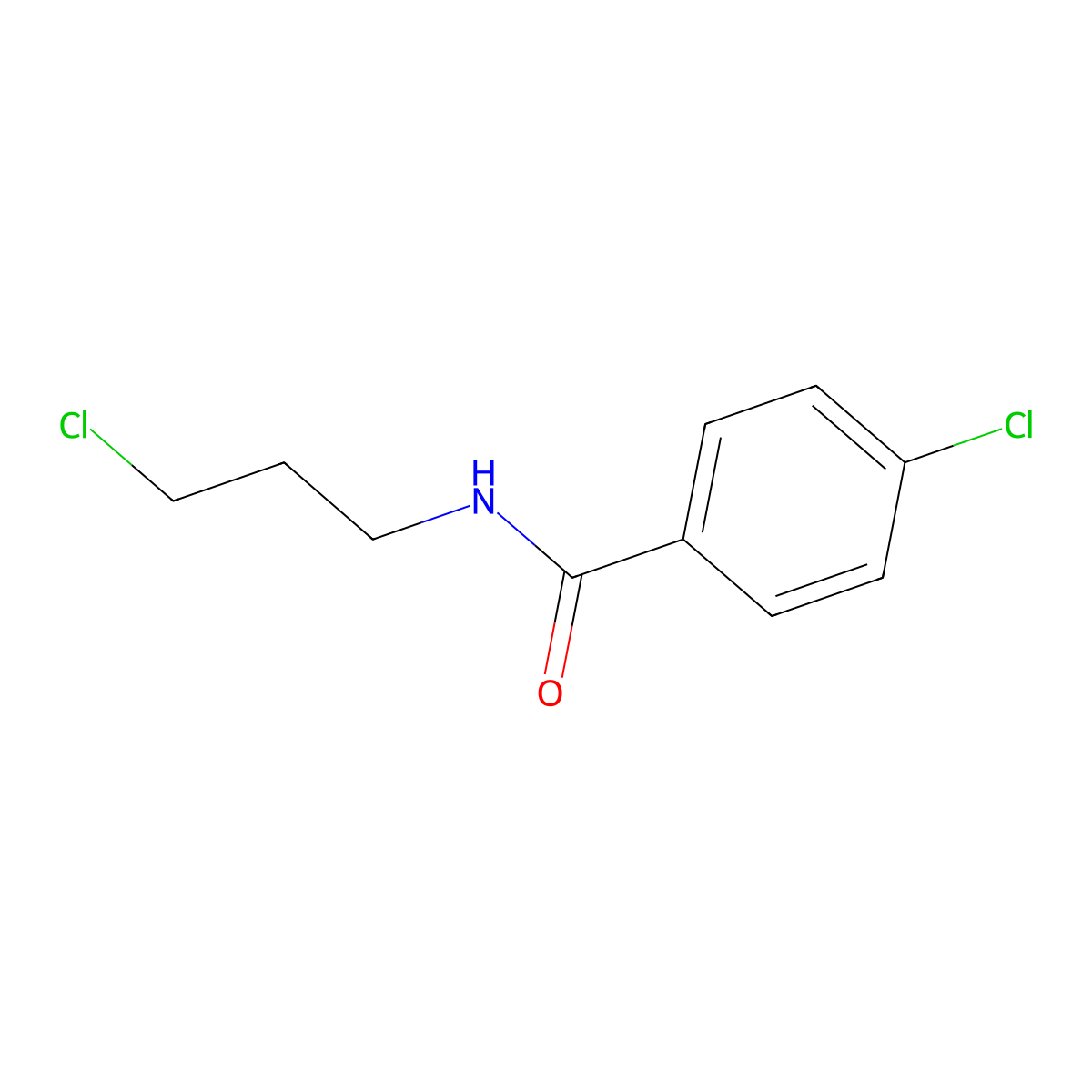 4-chloro-N-(3-chloropropyl)benzamide molecular structure, CAS 349125-36-6