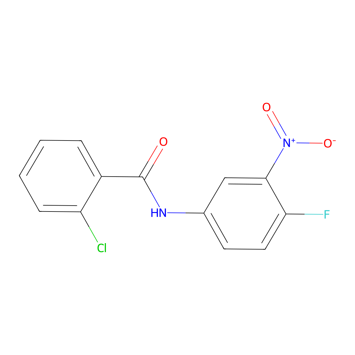 2-chloro-N-(4-fluoro-3-nitrophenyl)benzamide molecular structure, CAS 349125-65-1