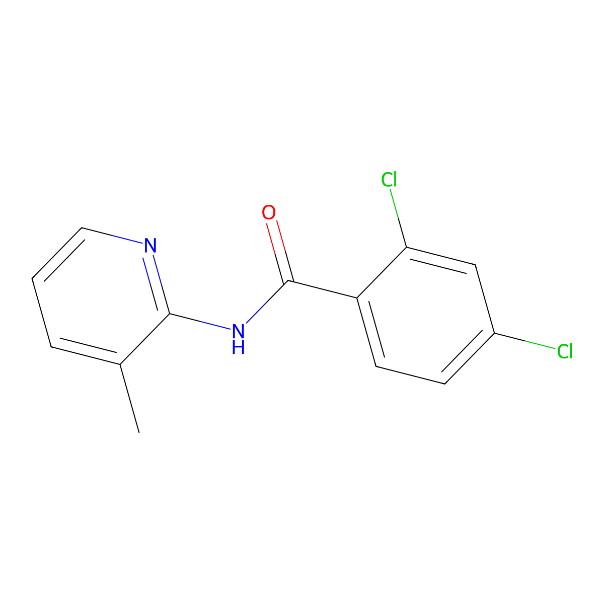 2,4-Dichloro-N-(3-methyl-2-pyridinyl)benzamide molecular structure, CAS 349125-70-8