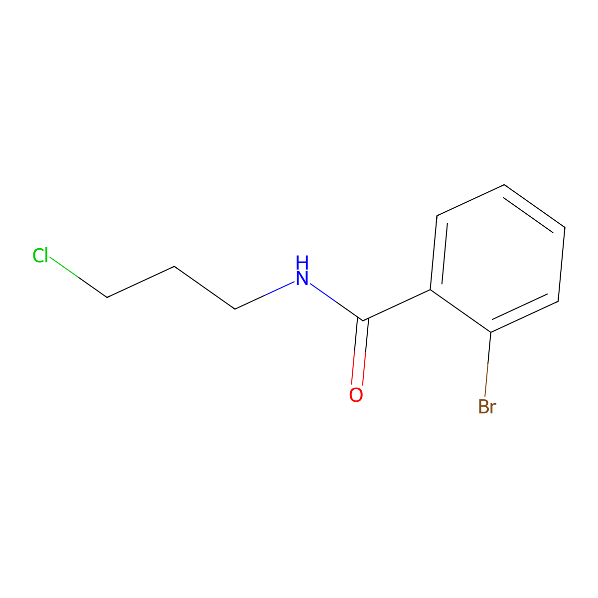 2-bromo-N-(3-chloropropyl)benzamide molecular structure, CAS 349125-80-0