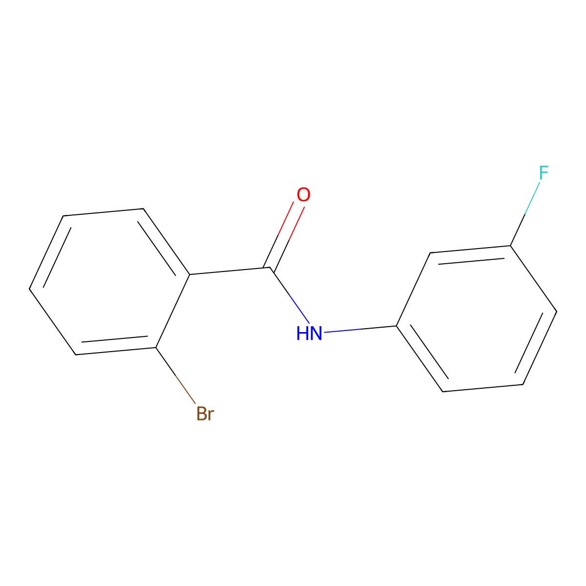 2-bromo-N-(3-fluorophenyl)benzamide molecular structure, CAS 349125-81-1