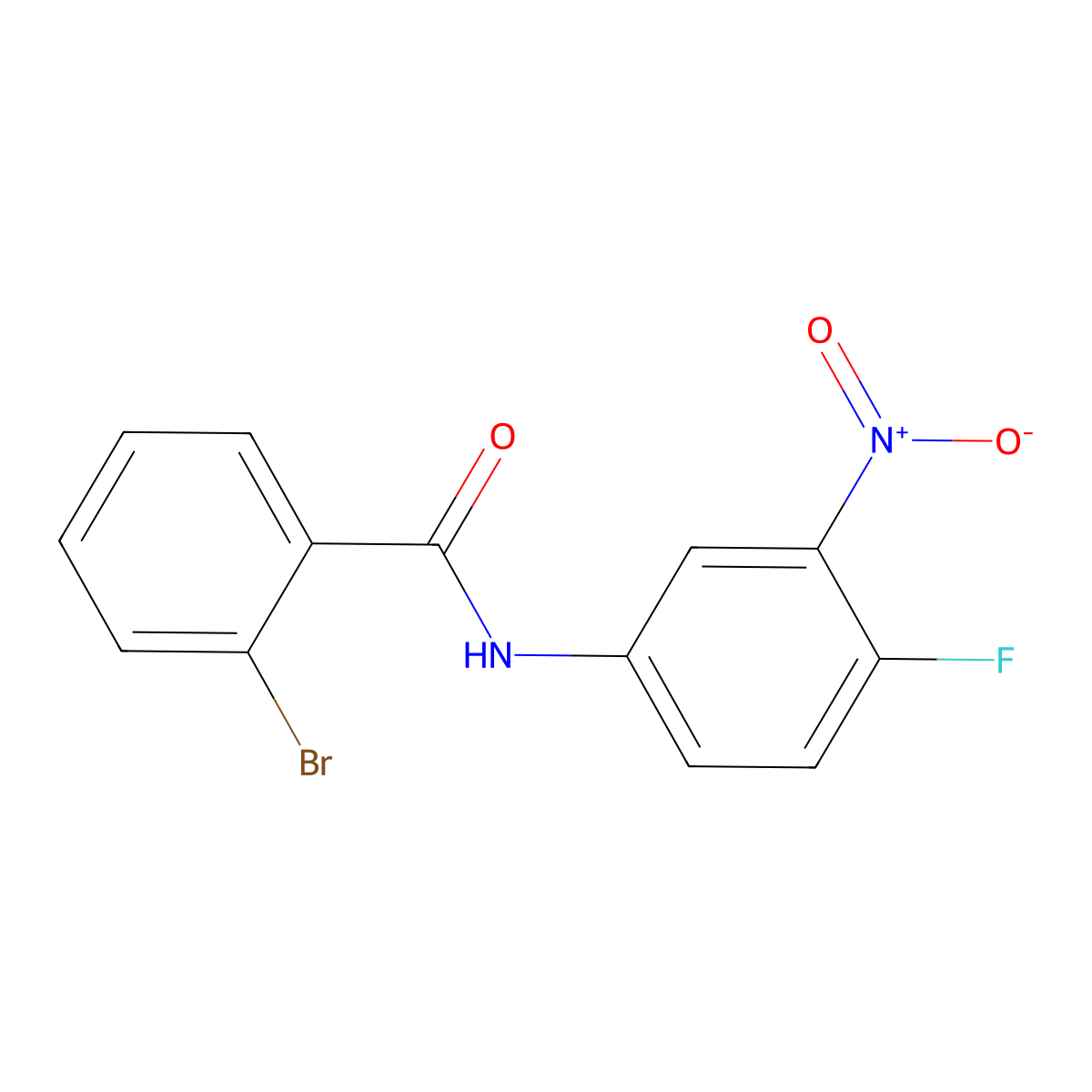 2-bromo-N-(4-fluoro-3-nitrophenyl)benzamide molecular structure, CAS 349125-82-2
