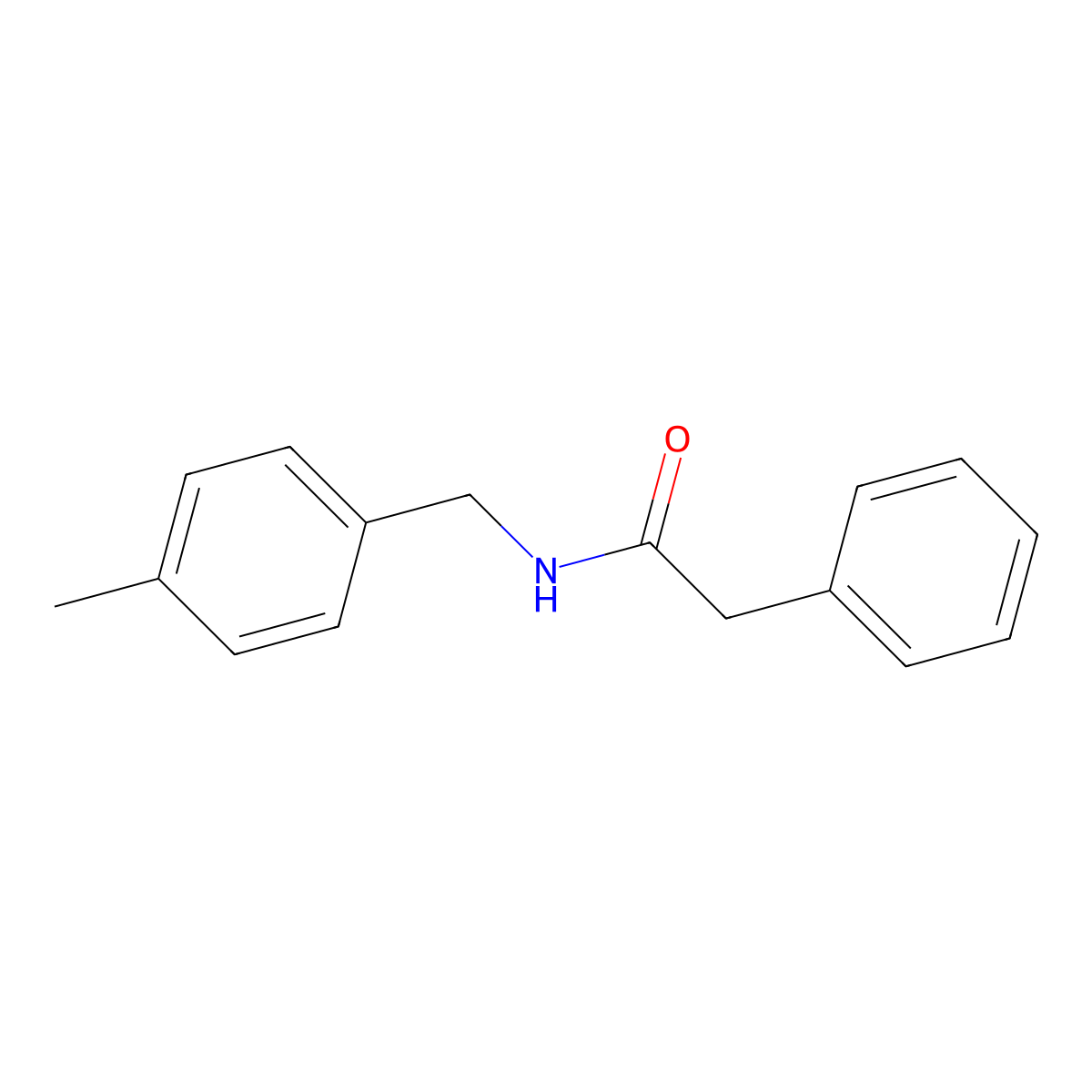 N-(4-methylbenzyl)-2-phenylacetamide molecular structure, CAS 349126-18-7