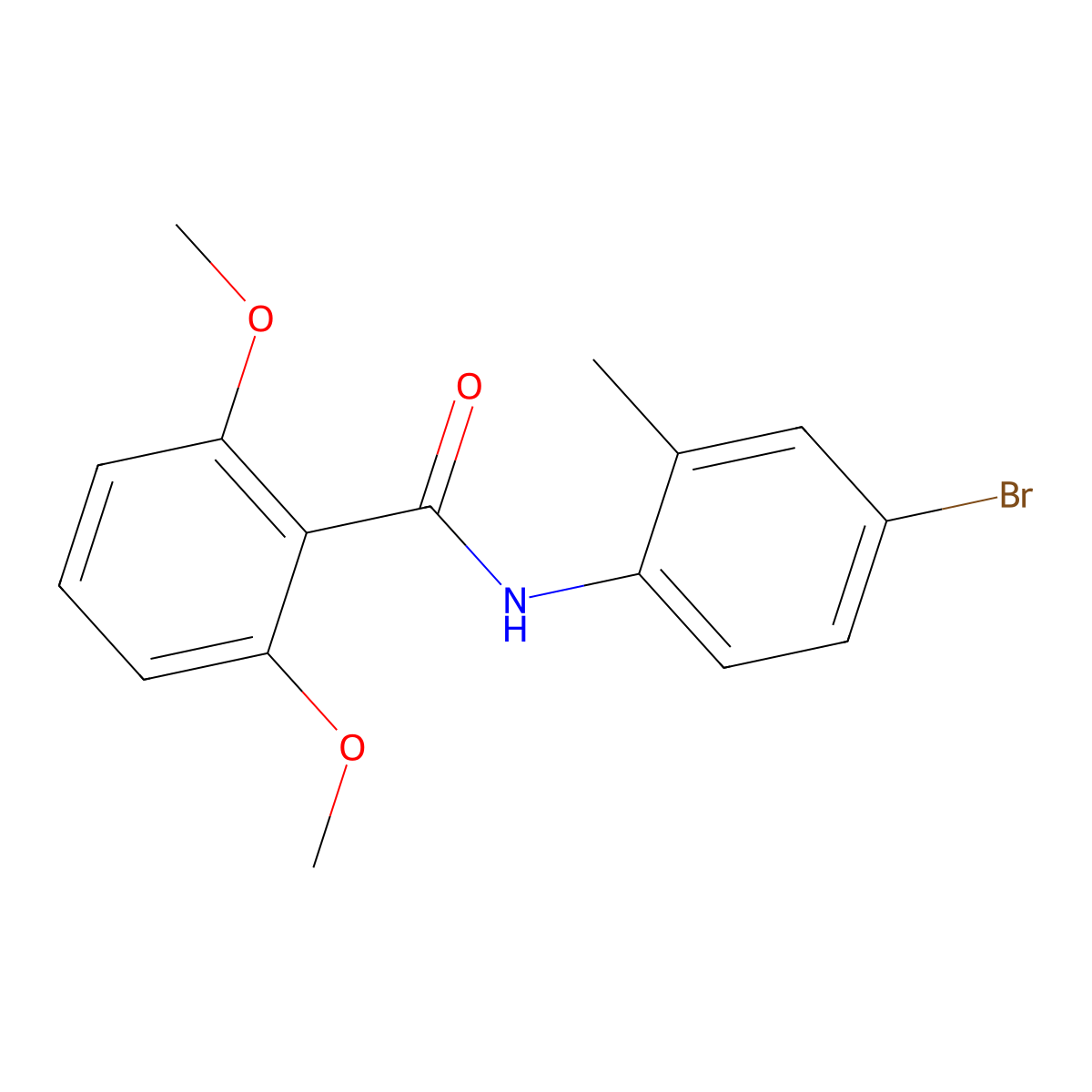 N-(4-bromo-2-methylphenyl)-2,6-dimethoxybenzamide molecular structure, CAS 349126-52-9