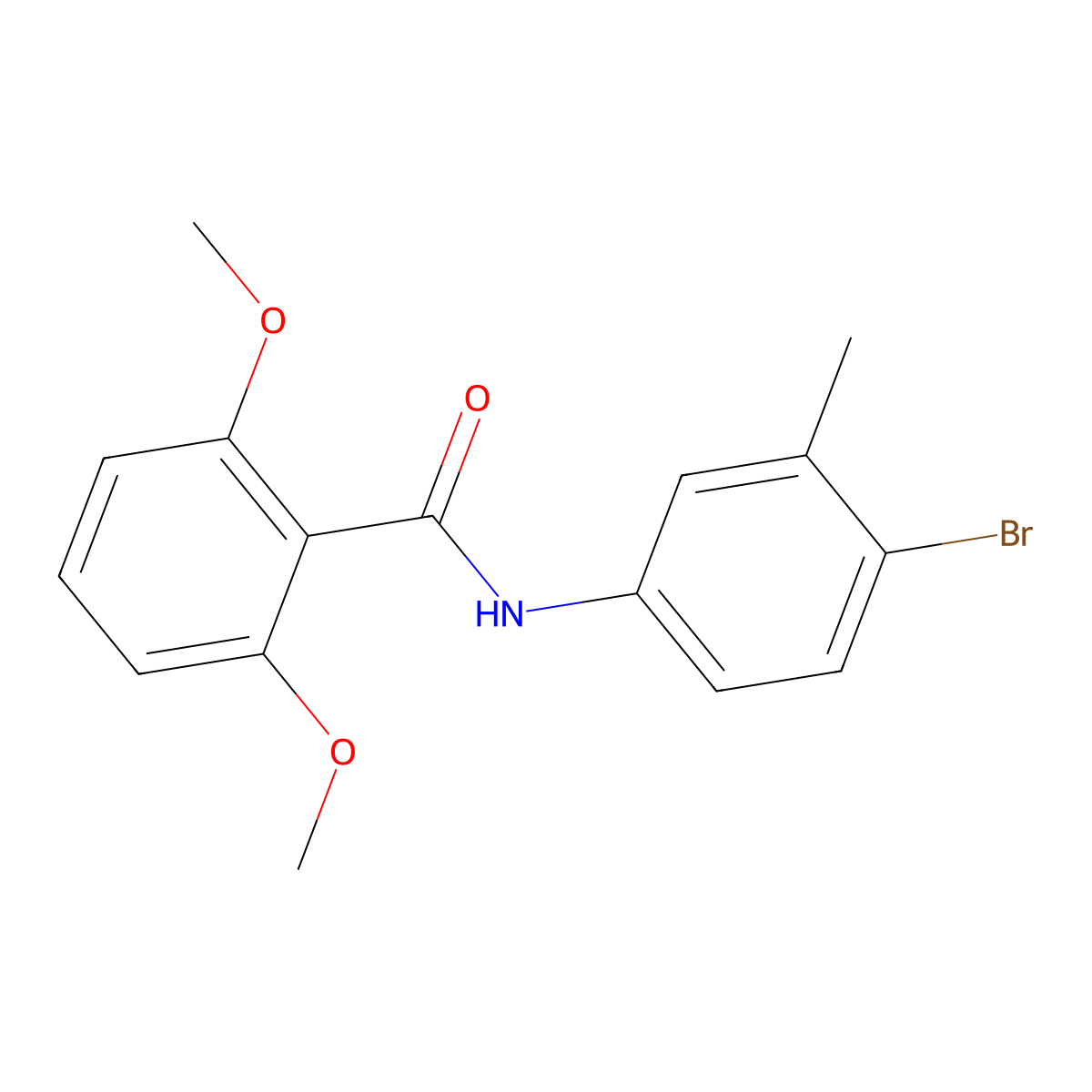 N-(4-bromo-3-methylphenyl)-2,6-dimethoxybenzamide molecular structure, CAS 349126-53-0