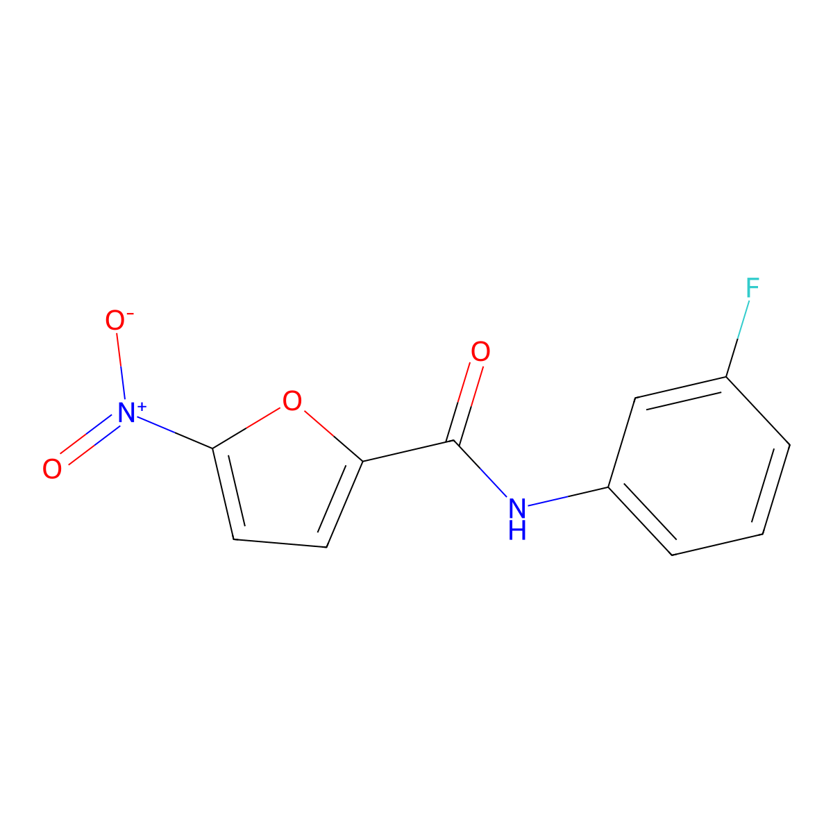 N-(3-fluorophenyl)-5-nitrofuran-2-carboxamide molecular structure, CAS 349127-18-0