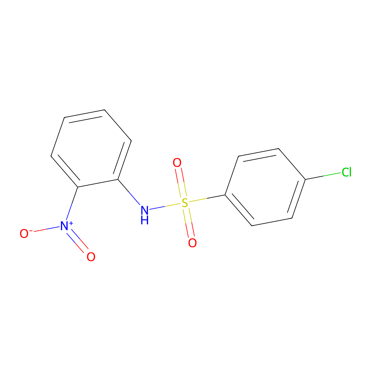 4-chloro-N-(2-nitrophenyl)benzenesulfonamide molecular structure, CAS 349127-52-2
