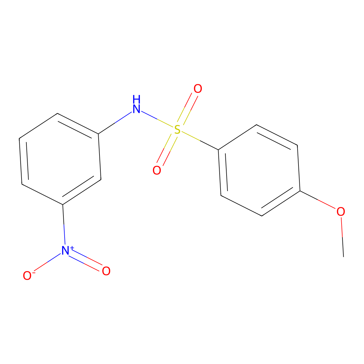 4-methoxy-N-(3-nitrophenyl)benzenesulfonamide molecular structure, CAS 349127-66-8