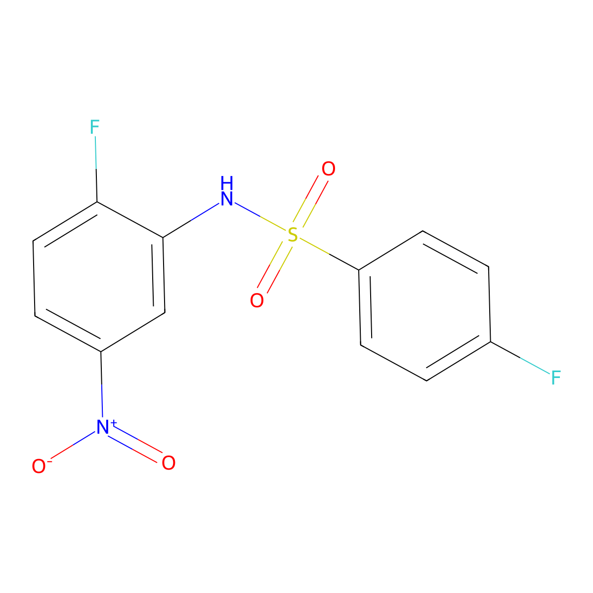 4-fluoro-N-(2-fluoro-5-nitrophenyl)benzenesulfonamide molecular structure, CAS 349127-89-5