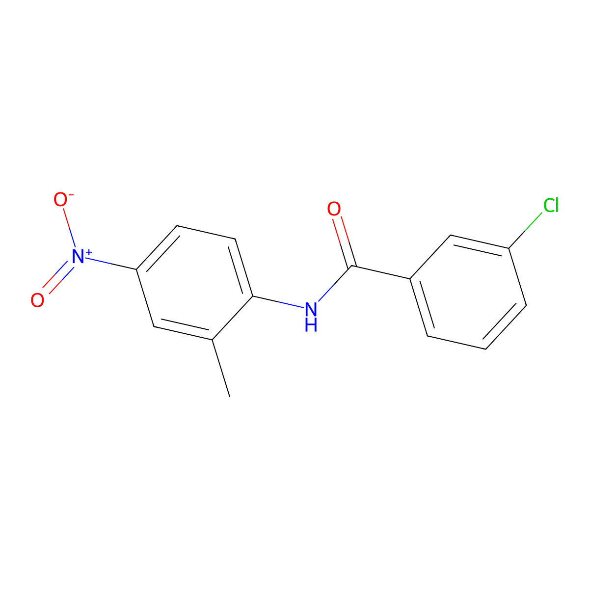 3-chloro-N-(2-methyl-4-nitrophenyl)benzamide molecular structure, CAS 349128-24-1