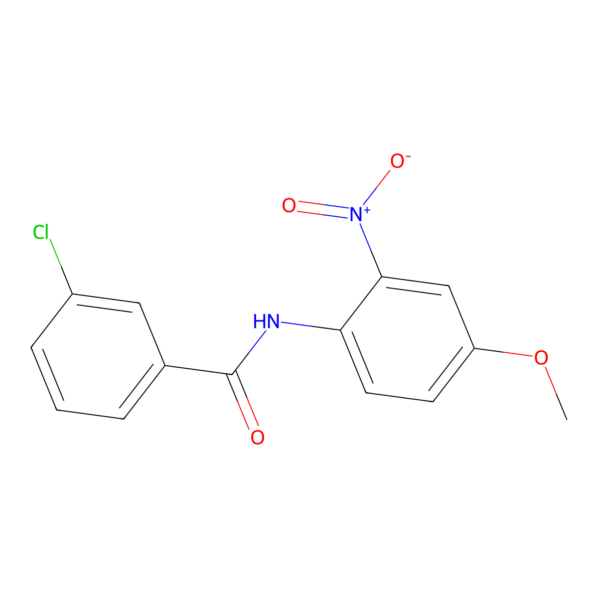 3-chloro-N-(4-methoxy-2-nitrophenyl)benzamide molecular structure, CAS 349128-25-2