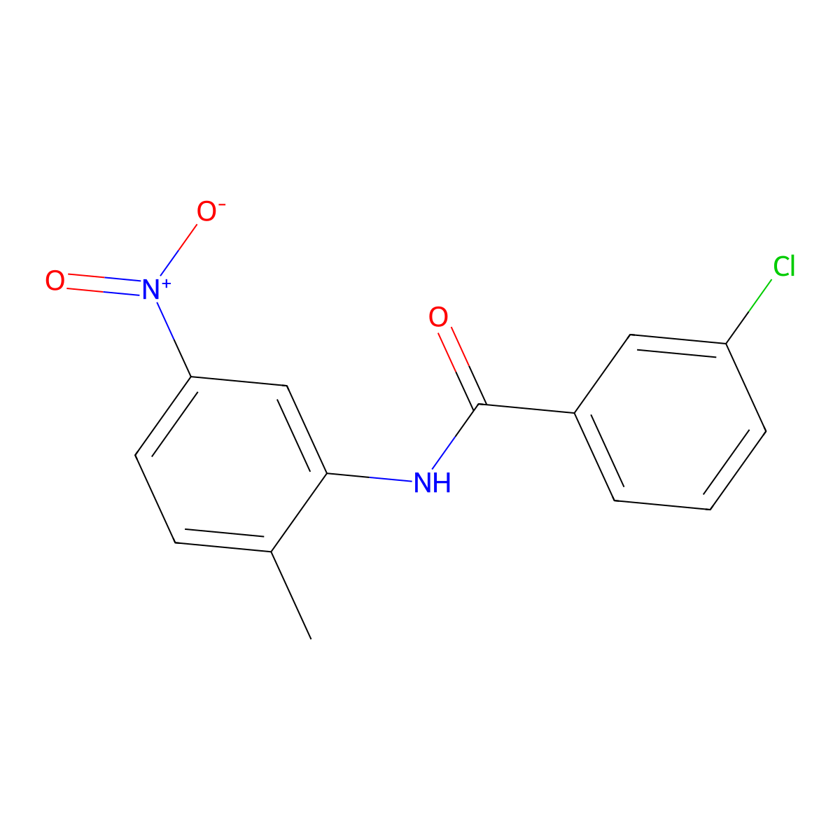 3-chloro-N-(2-methyl-5-nitrophenyl)benzamide molecular structure, CAS 349128-41-2