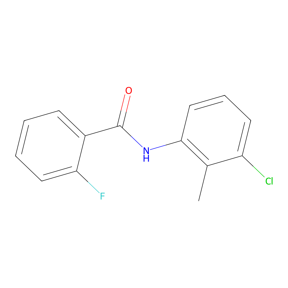 N-(3-chloro-2-methylphenyl)-2-fluorobenzamide molecular structure, CAS 349128-44-5