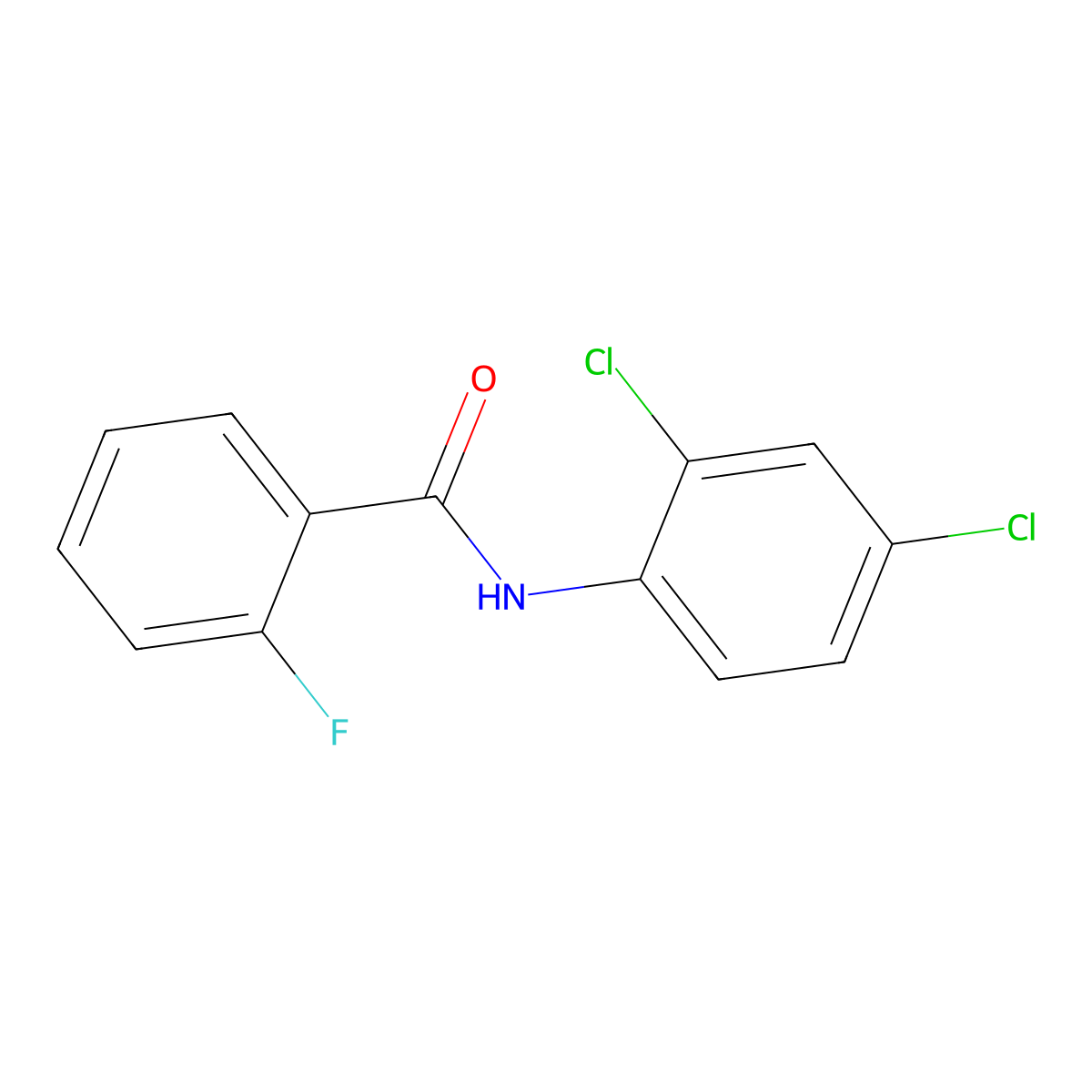N-(2,4-dichlorophenyl)-2-fluorobenzamide molecular structure, CAS 349128-45-6