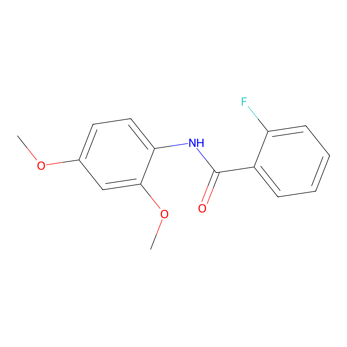 N-(2,4-Dimethoxyphenyl)-2-fluorobenzamide molecular structure, CAS 349128-46-7
