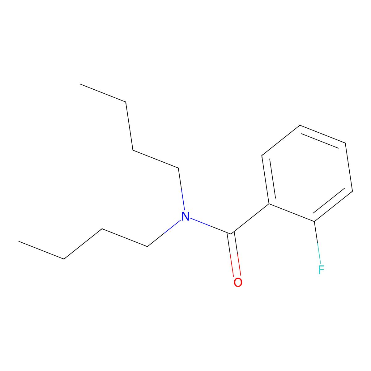 N,N-dibutyl-2-fluorobenzamide molecular structure, CAS 349128-52-5