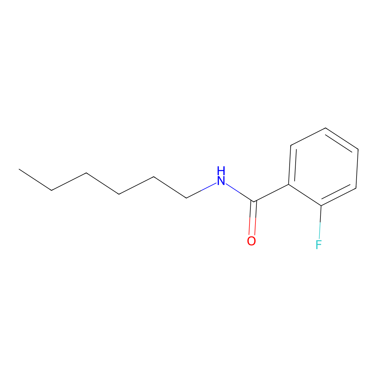 2-fluoro-N-hexylbenzamide molecular structure, CAS 349128-58-1