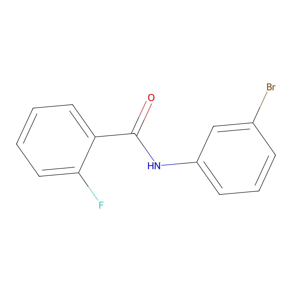 N-(3-bromophenyl)-2-fluorobenzamide molecular structure, CAS 349128-64-9