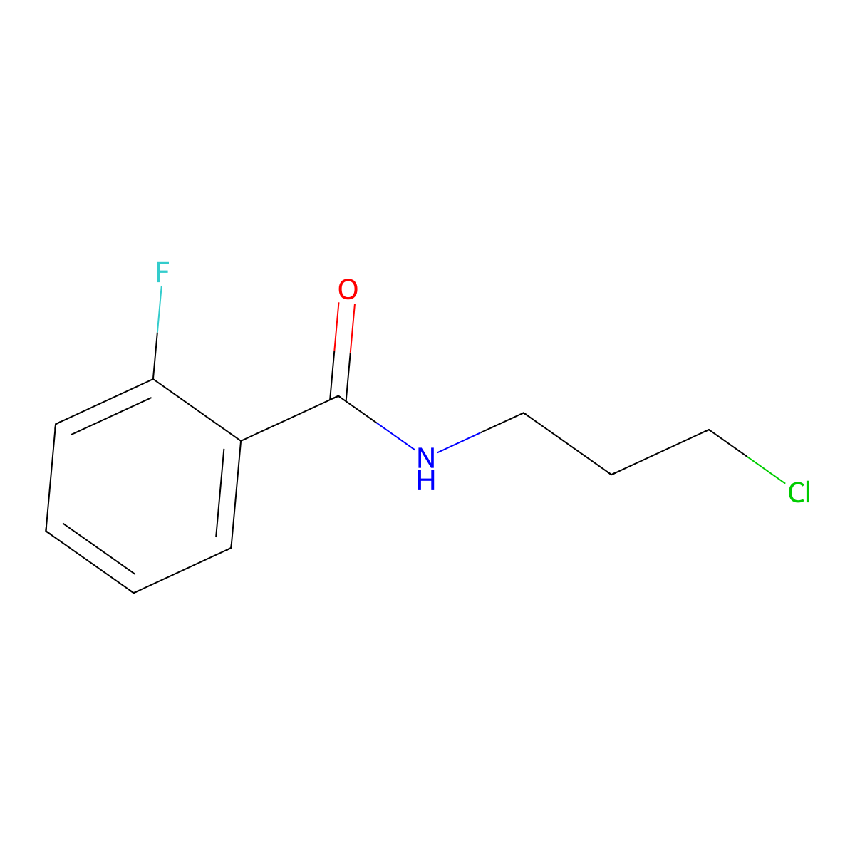 N-(3-chloropropyl)-2-fluorobenzamide molecular structure, CAS 349128-66-1