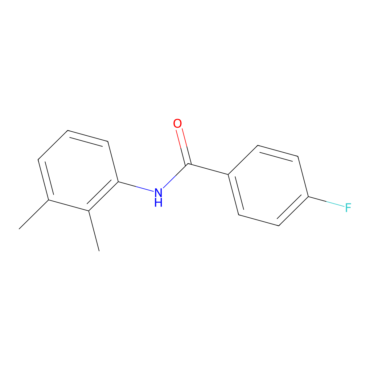 N-(2,3-dimethylphenyl)-4-fluorobenzamide molecular structure, CAS 349129-48-2