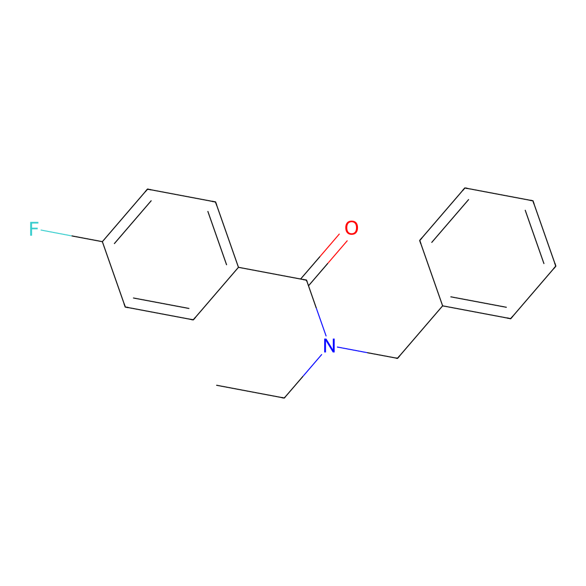 N-benzyl-N-ethyl-4-fluorobenzamide molecular structure, CAS 349129-55-1