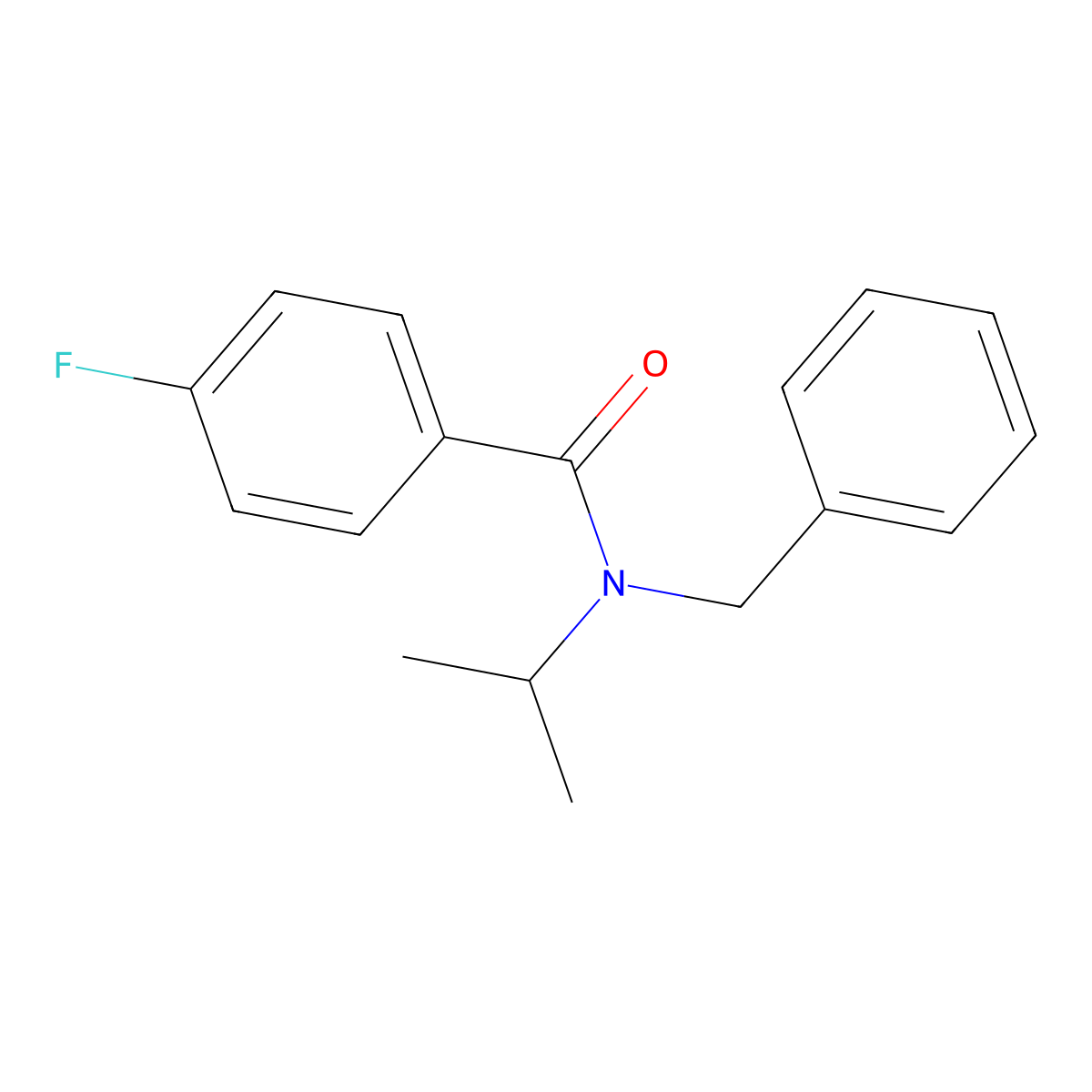 N-benzyl-4-fluoro-N-isopropylbenzamide molecular structure, CAS 349129-57-3