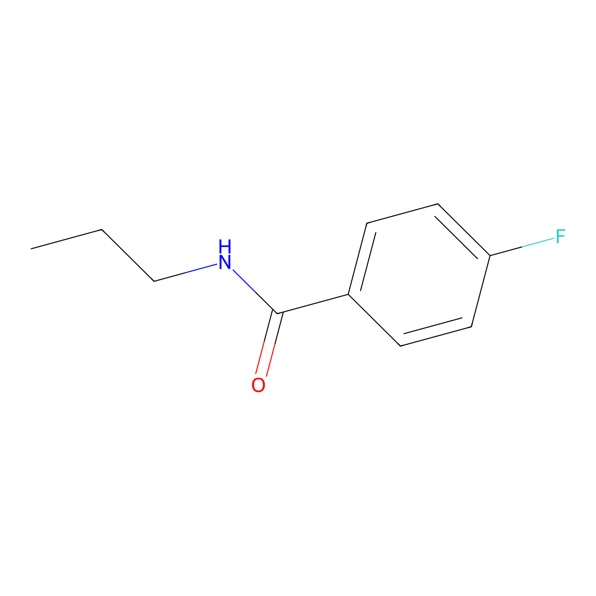 N-Propyl 4-fluorobenzamide molecular structure, CAS 349129-65-3