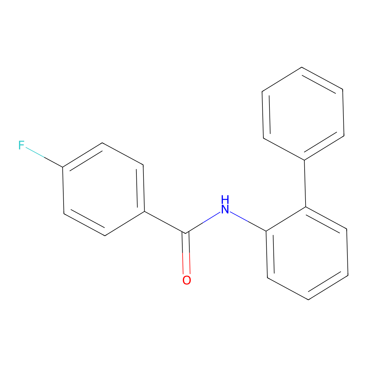 N-(biphenyl-2-yl)-4-fluorobenzamide molecular structure, CAS 349129-77-7