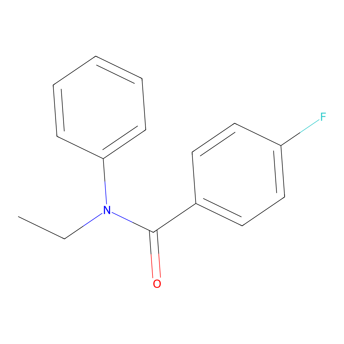 N-ethyl-4-fluoro-N-phenylbenzamide molecular structure, CAS 349129-78-8