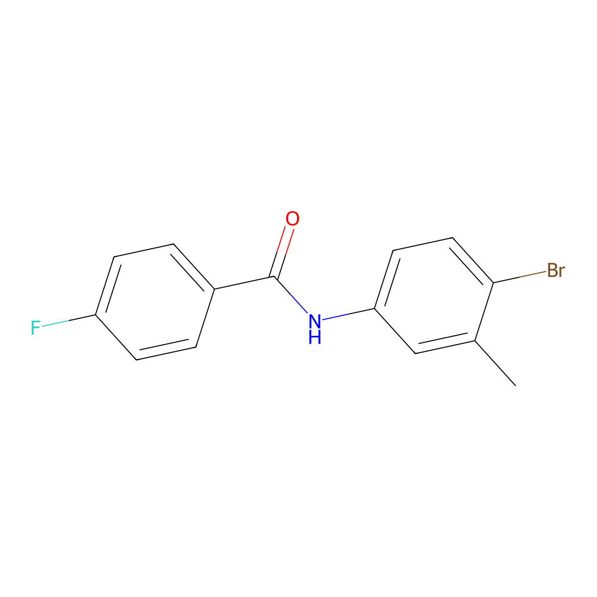 N-(4-bromo-3-methylphenyl)-4-fluorobenzamide molecular structure, CAS 349129-86-8