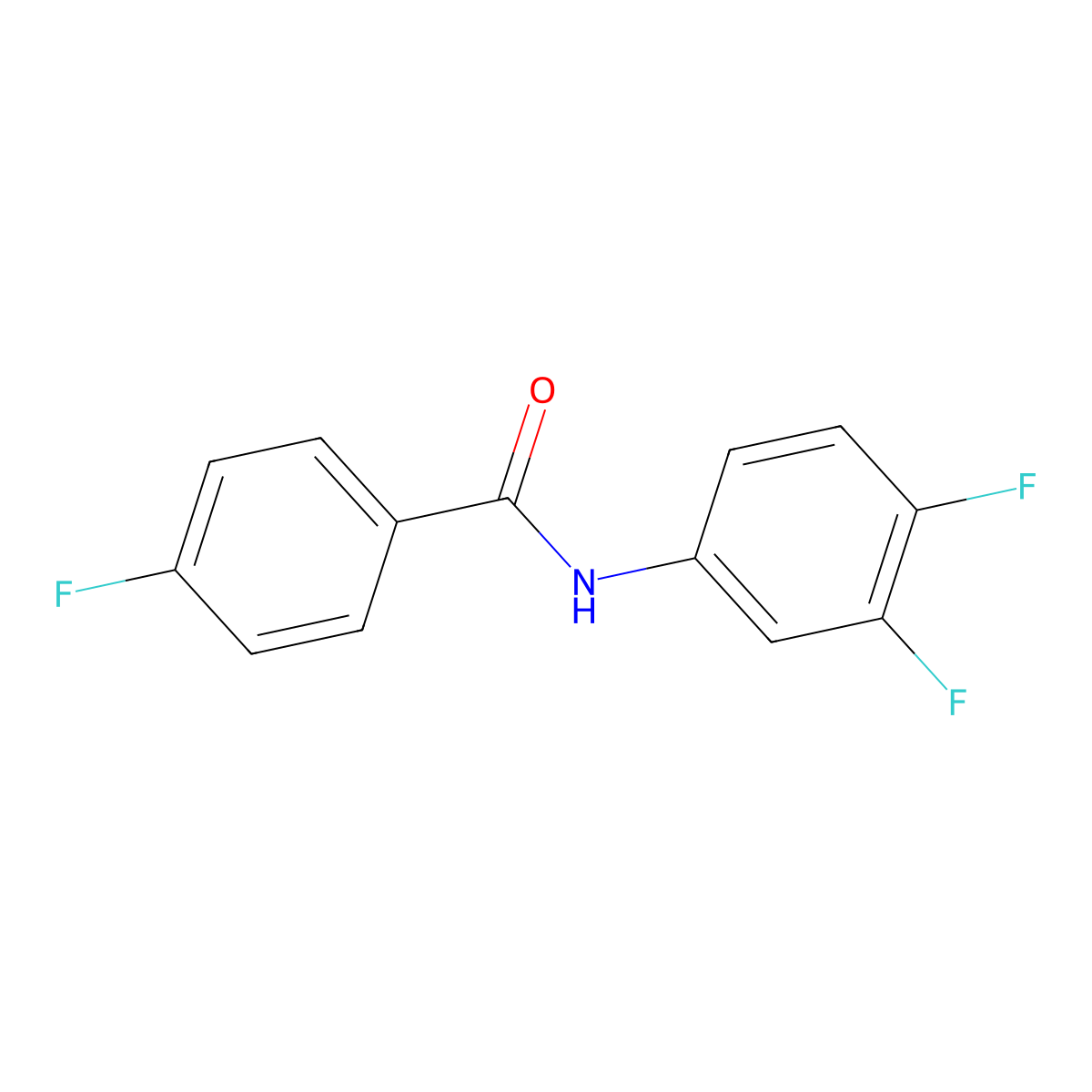 N-(3,4-difluorophenyl)-4-fluorobenzamide molecular structure, CAS 349129-89-1