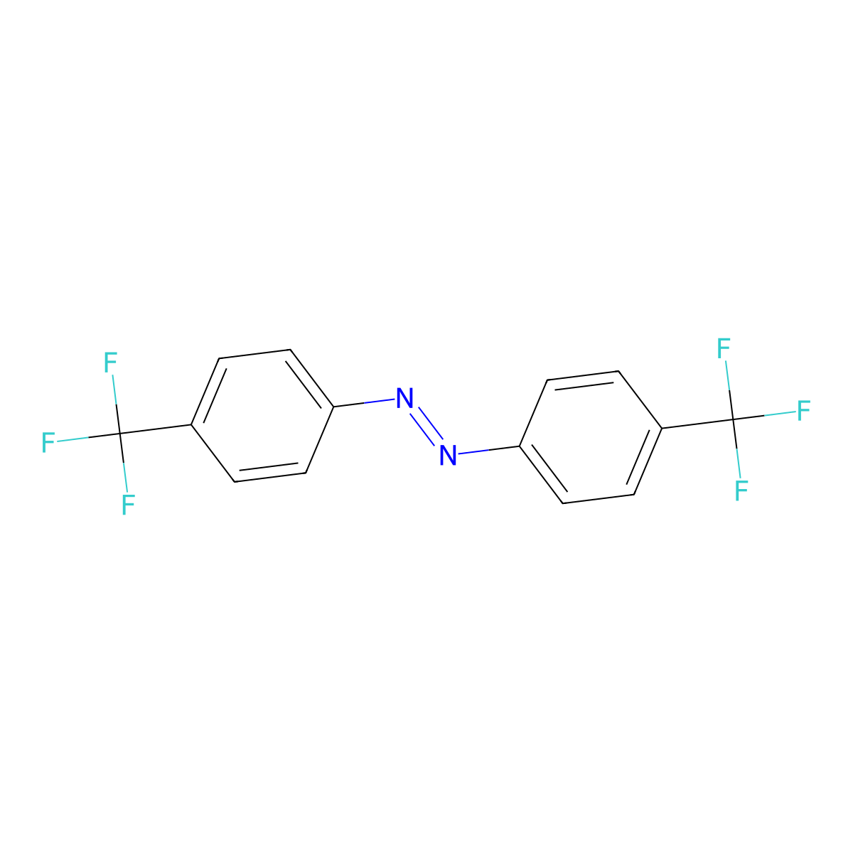 1,2-Bis(4-(trifluoromethyl)phenyl)diazene molecular structure, CAS 34913-29-6