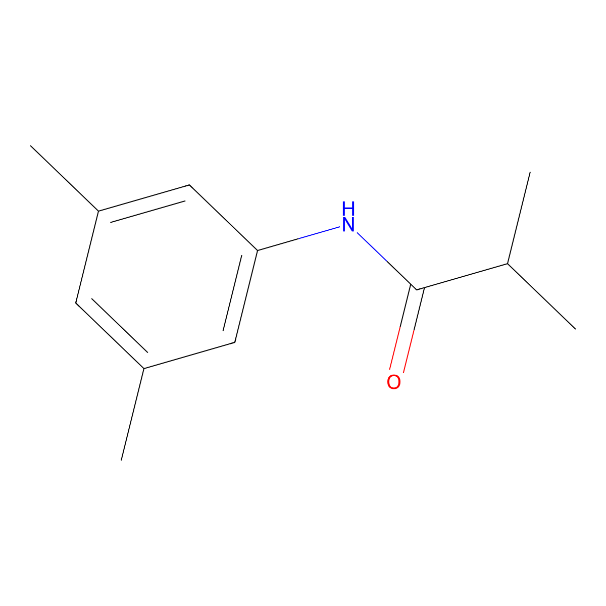 N-(3,5-dimethylphenyl)-2-methylpropanamide molecular structure, CAS 349130-00-3