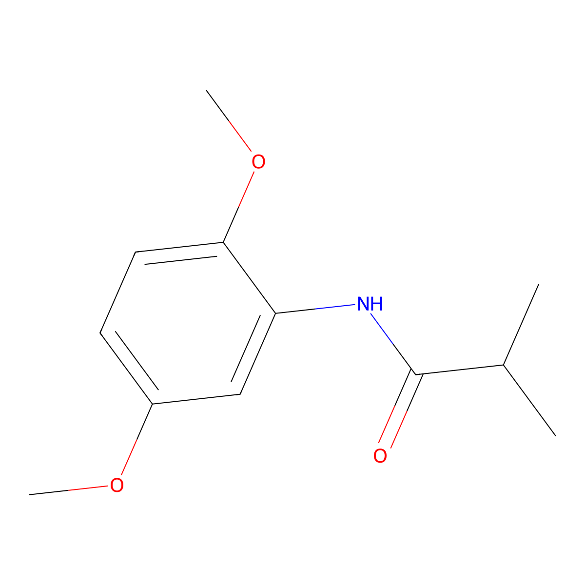 N-(2,5-dimethoxyphenyl)-2-methylpropanamide molecular structure, CAS 349130-02-5