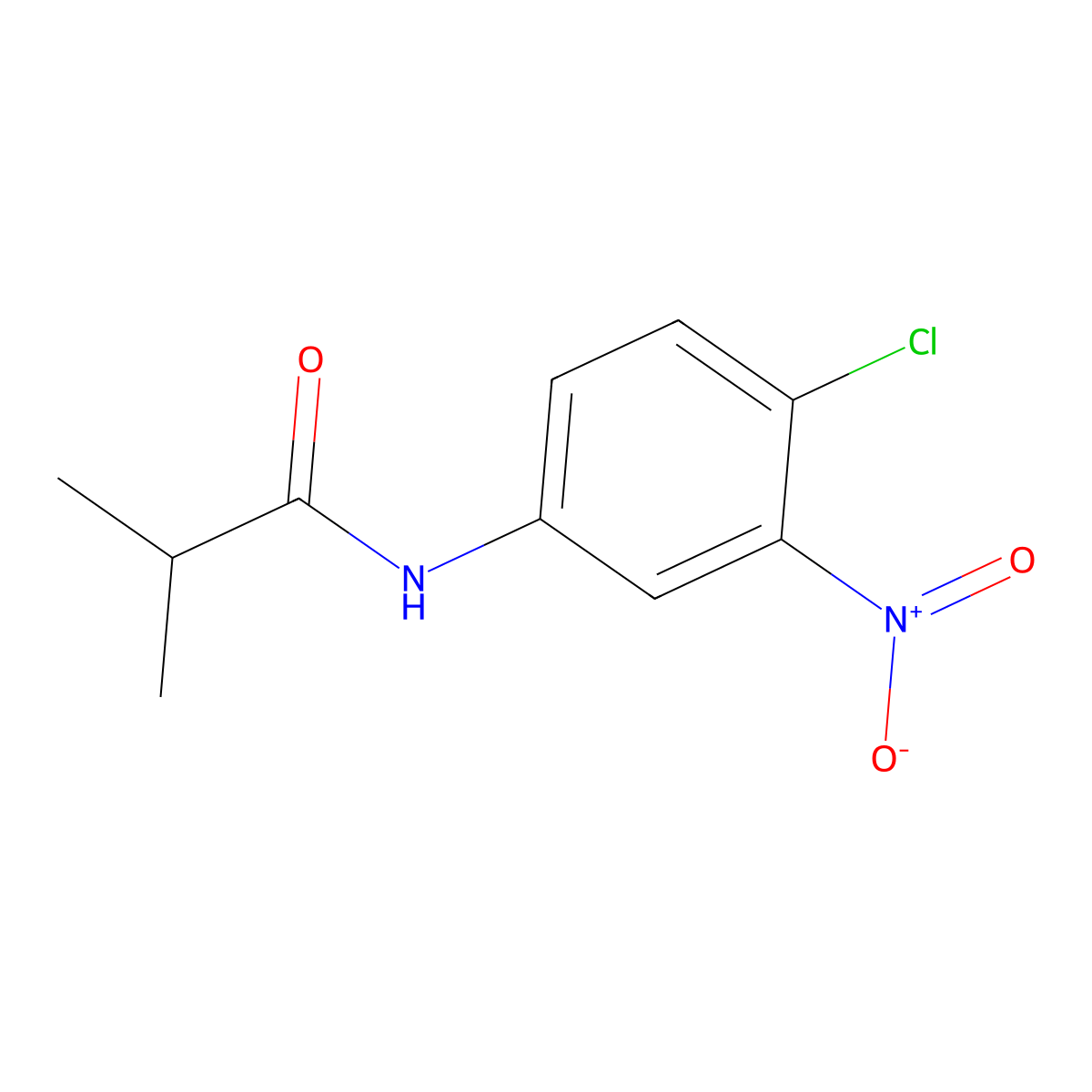 N-(4-chloro-3-nitrophenyl)-2-methylpropanamide molecular structure, CAS 349130-03-6