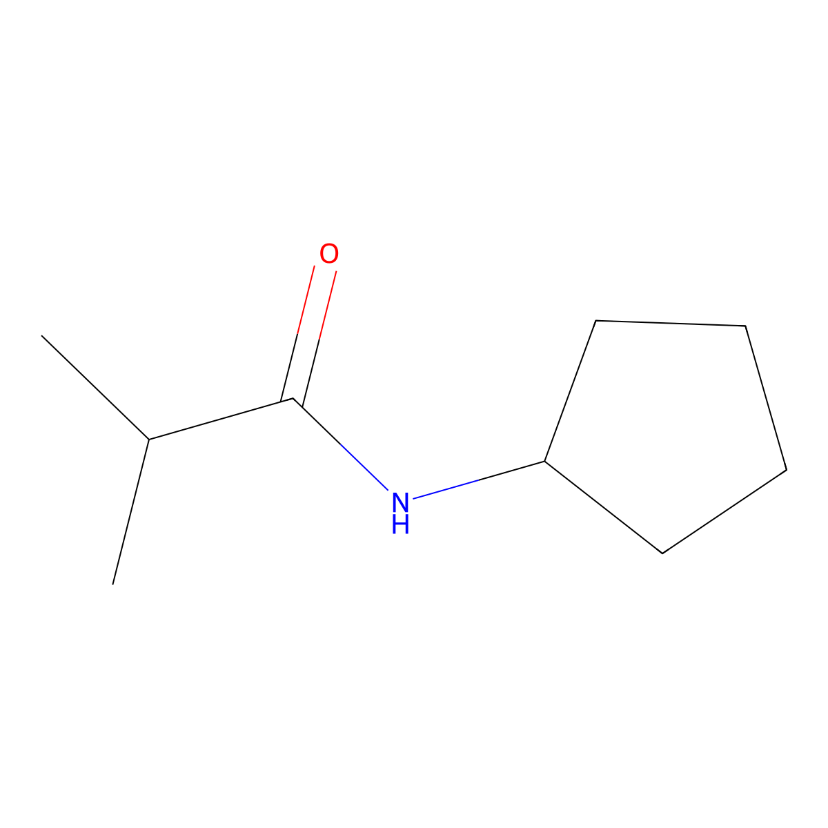 N-cyclopentyl-2-methylpropanamide molecular structure, CAS 349130-19-4