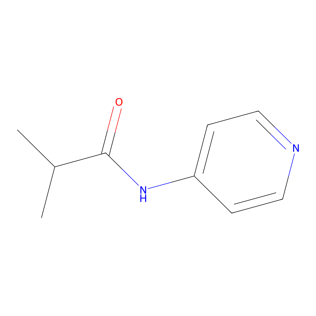 2-Methyl-n-(pyridin-4-yl)propanamide molecular structure, CAS 349130-27-4