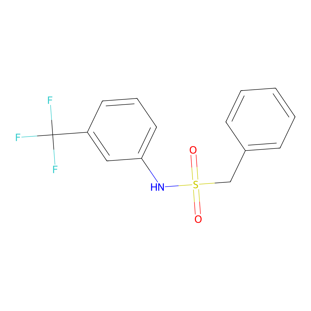 1-phenyl-N-[3-(trifluoromethyl)phenyl]methanesulfonamide molecular structure, CAS 349130-38-7