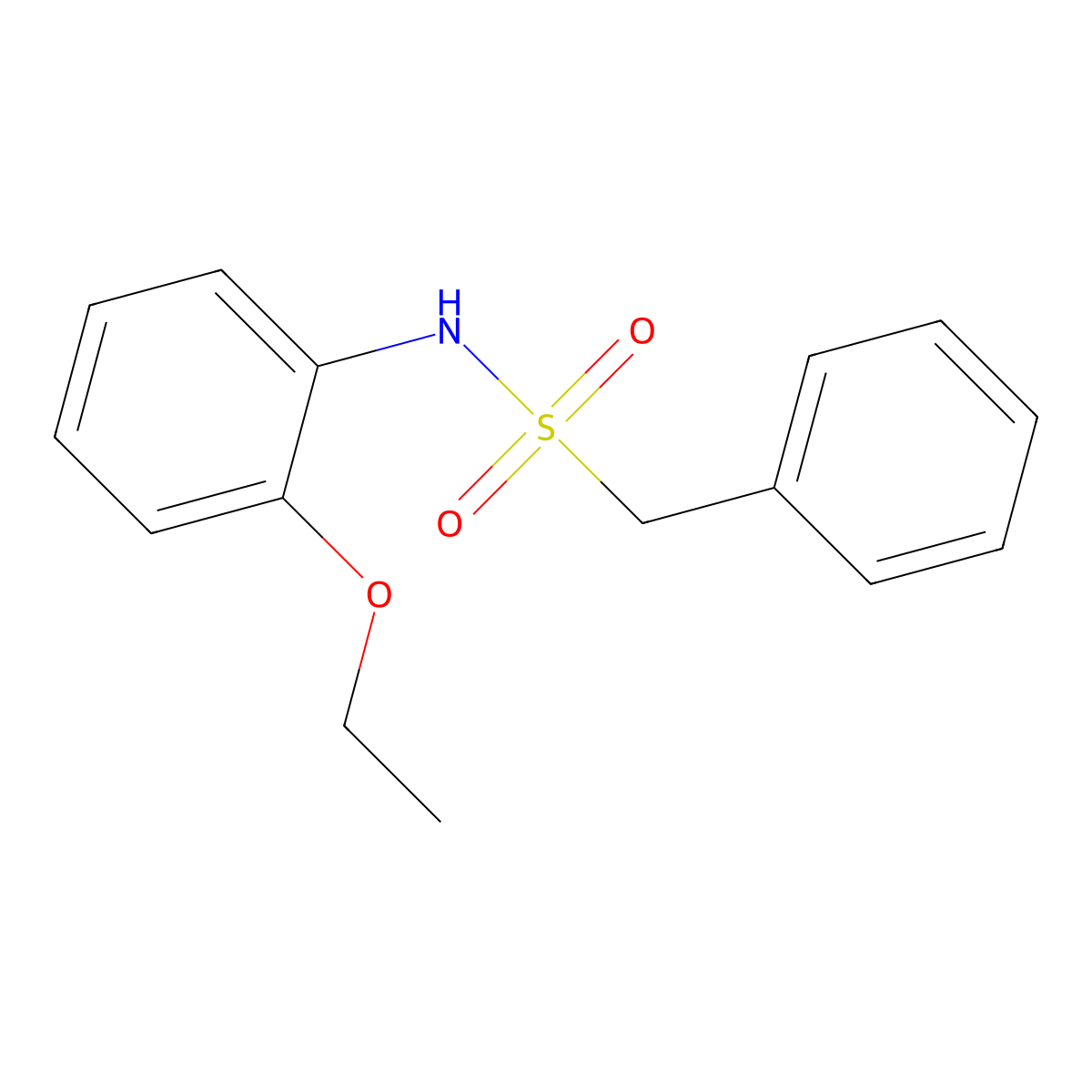 N-(2-ethoxyphenyl)-1-phenylmethanesulfonamide molecular structure, CAS 349130-46-7